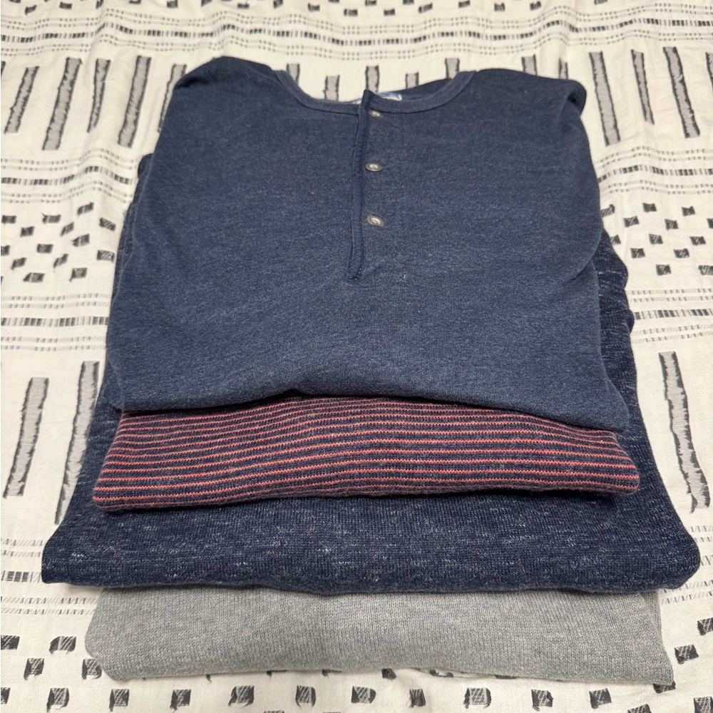 Three J Crew Sweaters and one Henley
